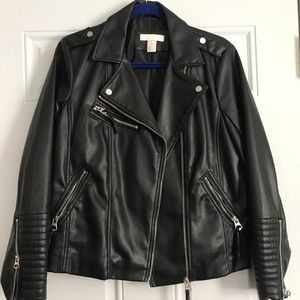Vegan Leather Moto Jacket